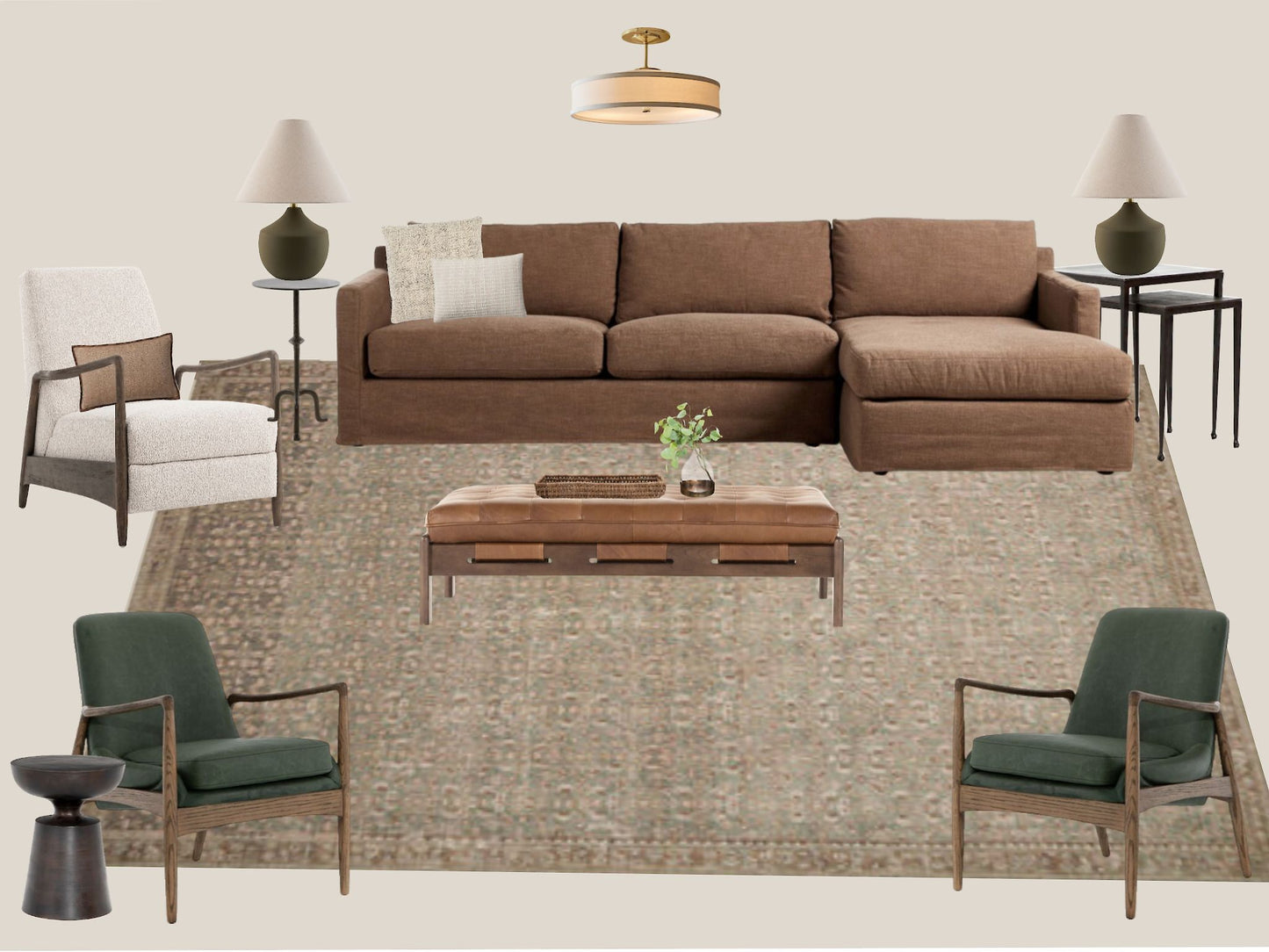 Hampton 2-Piece Slipcover Sectional