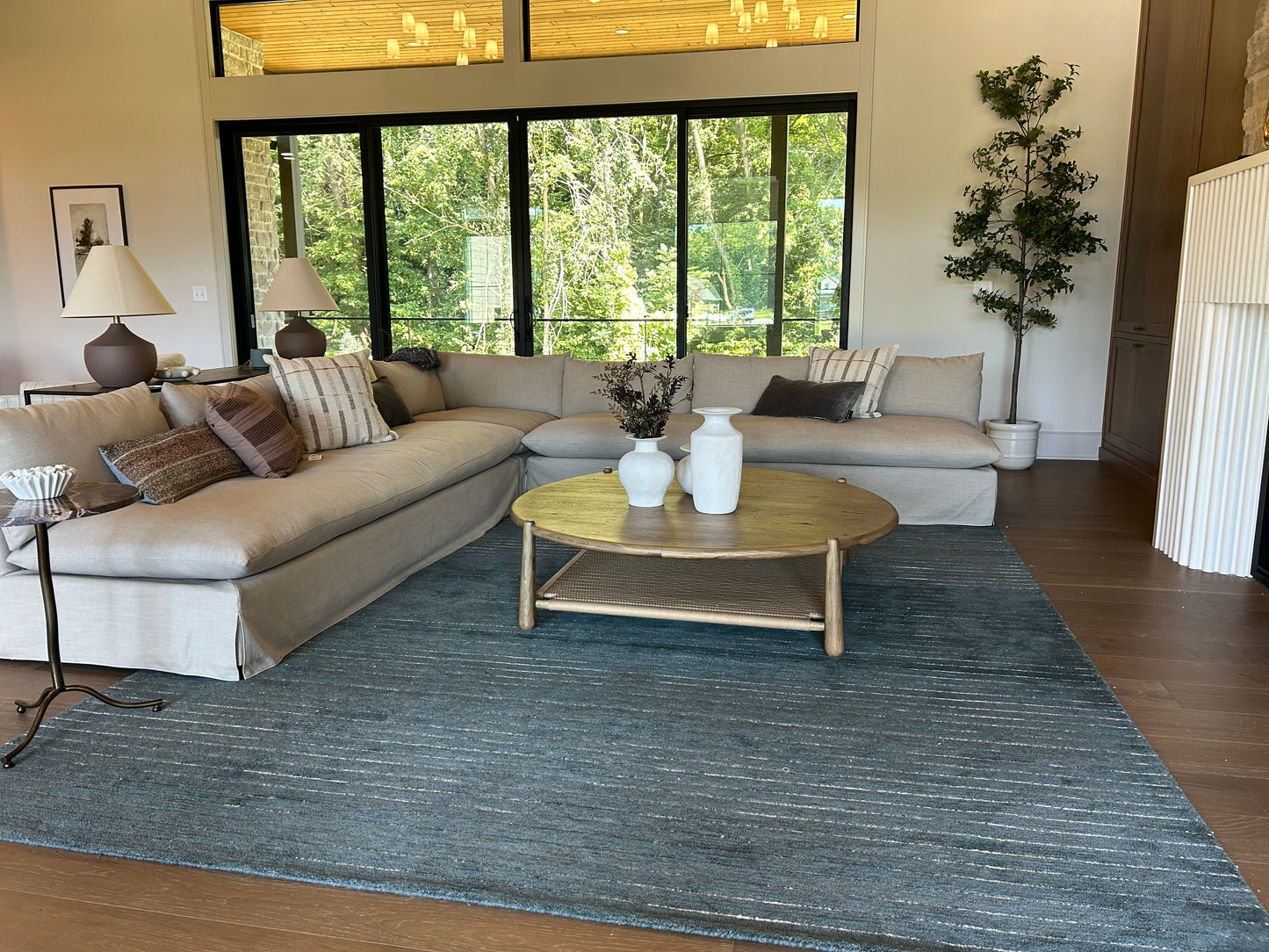 Henry Denim / Ivory Rug 9'-3" x 13'