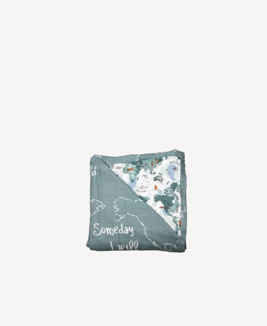 World Map + Someday Snuggle Blanket