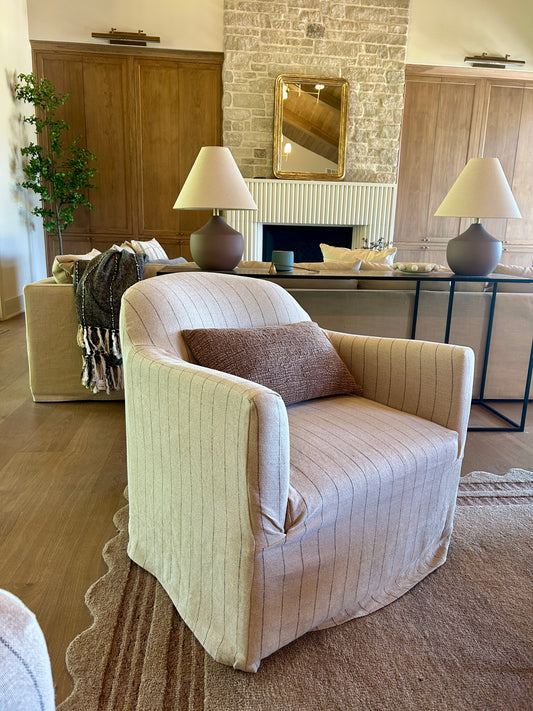 Lowell Slipcover Swivel Chair
