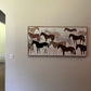 Large Framed Canvas Print of Horses