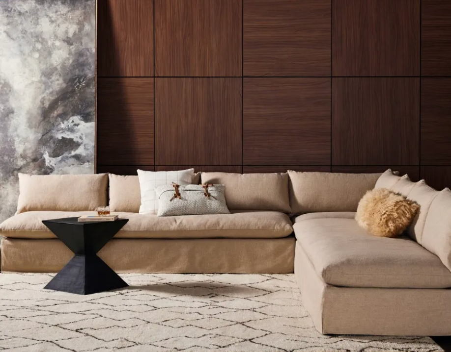 Grant  Slipcover Sectional 3-Piece L-Shaped