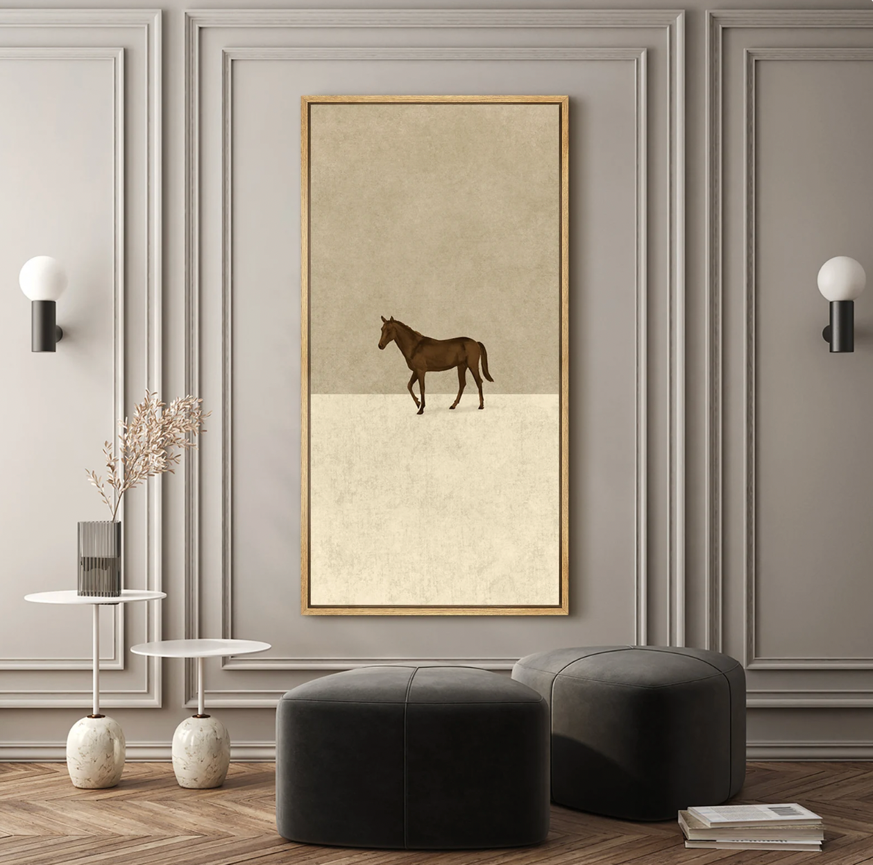 Large Framed Horse Print
