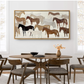 Large Framed Canvas Print of Horses