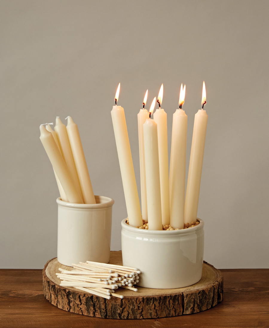 Unscented Taper Candles